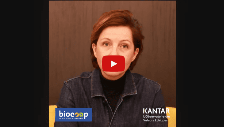 Couverture de vidéo de la directrice marketing de l'entreprise Biocoop donnant sa définition d'une entreprise éthique